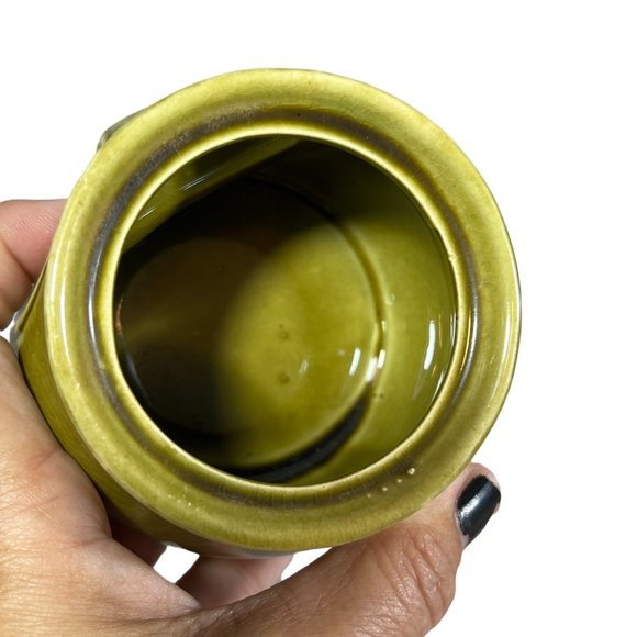 VINTAGE Mid Century Modern Avacado Green Sugar Bowl (UNIQUE!) - Picture 5 of 5